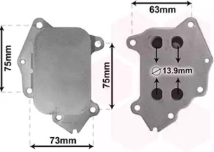 Радіатор масляний Citroen Berlingo/Peugeot Partner 1.6 HDI 05- (теплообмінник) VAN WEZEL 40003396