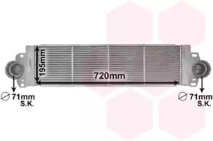 Радіатор інтеркулера VW T5 1.9/2.0/2.5TDI VAN WEZEL 58004233