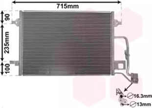 Радіатор кондиціонера VW Passat 1.6-2.8i/1.9-2.5TDI 00-05 VAN WEZEL 58005189