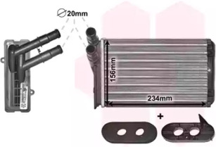 Радіатор пічки VW Caddy II/Golf I-IV 1.4-1.9 TDI 95-02 VAN WEZEL 58006060