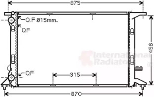 Радіатор охолодження Audi A4/A5/A6/Q3/Q5 1.4-3.0d 07- VAN WEZEL 03002292
