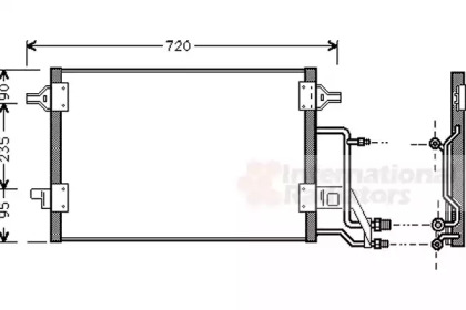 Радіатор кондиціонера VW Passat 1.6-2.8 94- VAN WEZEL 03005140