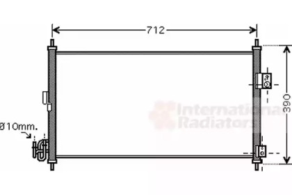 Радіатор кондиціонера (з осушувачем) Nissan  X-Trail 2.0/2,5/2,2D 01-13 VAN WEZEL 13005263
