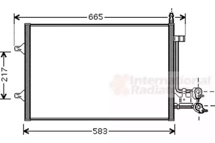 Радіатор кондиціонера Ford Fiesta 04-08/Fusion 1.6TDCi 04-12 VAN WEZEL 18005395