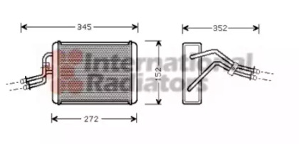 Радіатор пічки Ford Transit 2.2D-2.4D 06- VAN WEZEL 18006317