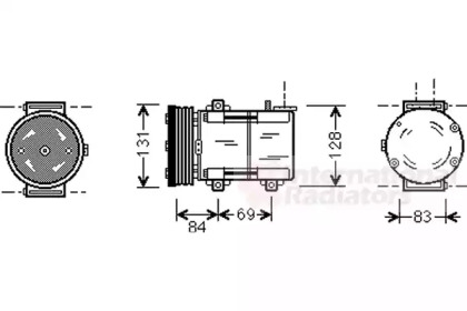 Компресор кондиціонера Ford Transit 2.4D/3.2D 00-14 VAN WEZEL 1800K167