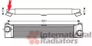 Радіатор інтеркулера Citroen Jumper/Fiat Ducato/Peugeot Boxer 2.0-3.0D 06- VAN WEZEL 17004360