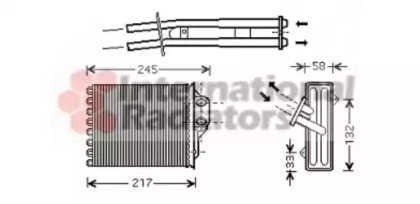 Радіатор пічки Fiat 500/Panda 03- VAN WEZEL 17006304