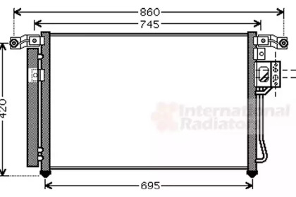 Радіатор кондиціонера (з осушувачем) Hyundai Santa Fe 2.2 CRDi 06-12 VAN WEZEL 82005176
