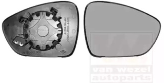 Скло дзеркала (з підігрівом) Citroen DS5/Peugeot 508 10- (R) VAN WEZEL 4068838