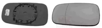 Скло дзеркала (з підігрівом) Renault Clio III/Megane II 02- (L) VAN WEZEL 4327837