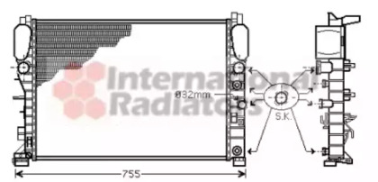 Радіатор охолодження MB E-class (W211/S211)/CLS-class (C219) 02-10 VAN WEZEL 30002341 — фото 3