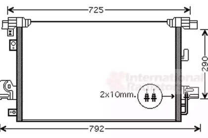 Радіатор кондиціонера Mitsubishi Lancer VIII/Outlander II 1.5-2.4 06-12 VAN WEZEL 32005210