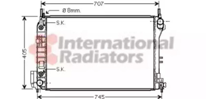 Радіатор охолодження Opel Vectra C 2.2 DTI 16V 02-06/Fiat Croma 2.2 16V 05-10 VAN WEZEL 37002341