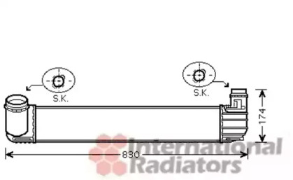 Радіатор інтеркулера Renault Megane 1.9dCi/2.0TCe 08- VAN WEZEL 43004411
