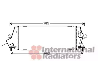 Радіатор інтеркулера Renault Trafic 2.0/2.5dCi 06- VAN WEZEL 43004456