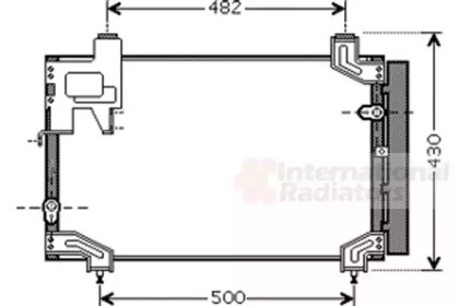 Радіатор кондиціонера (з осушувачем) Toyota Avensis 2.0D 03-08 VAN WEZEL 53005394