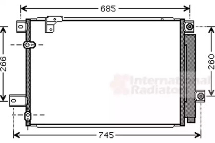Радіатор кондиціонера (з осушувачем) Toyota Avensis 2.0D/2.2D 05-08 VAN WEZEL 53005409