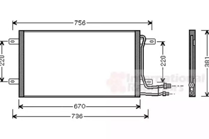 Радіатор кондиціонера VW LT 2.5-2.8 TDI 96-06 VAN WEZEL 58005187