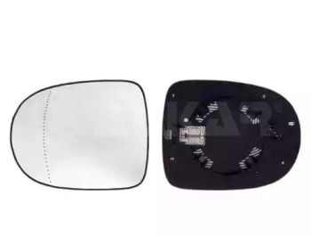 Скло дзеркала (з підігрівом) Renault Clio 09- (асферичне) ALKAR 6432176