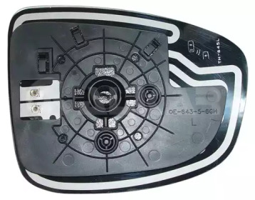Скло дзеркала (з підігрівом) Mazda CX-5 2.0/2.2/2.5 11- (R) ALKAR 6432665
