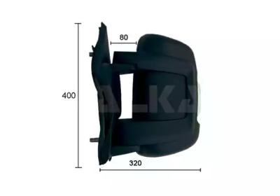 Дзеркало заднього виду Citroen Jumper/Fiat Ducato/Peugeot Boxer 06- (L) (механика/з повор.) ALKAR 9201922