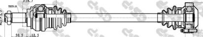 Піввісь (задня) BMW 1 (E81/E87)/3 (E90) 05-11 (L) (30/610) M47/N45/N47/N52/N53/N55/N57 GSP 205039
