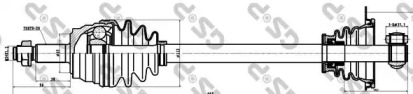 Піввісь Opel Movano 2.5 DTI 01- (L) (28x663) d=37 GSP 244012
