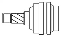 ШРКШ (внутрішній) Ford Escort III 1.1 83-85/Fiesta 1.1 89-95 (23x20x124)(к-кт) GSP 618002