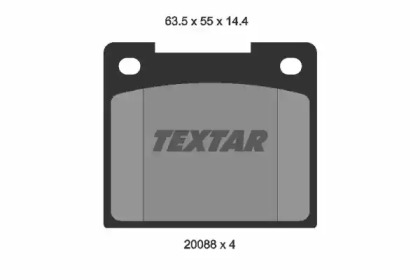 Колодки гальмівні (передні/задні) Ford Escort 68-76/Volvo 140 66-74 (Lucas) TEXTAR 2008802