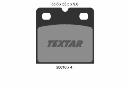 Колодки гальмівні (задні) Tesla Model S/X 13- (Brembo) TEXTAR 2061005
