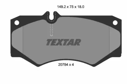 Комплект гальмівних колодок с 4 шт. дисків TEXTAR 2078401