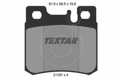 Комплект гальмівних колодок з 4 шт. дисків TEXTAR 2119701