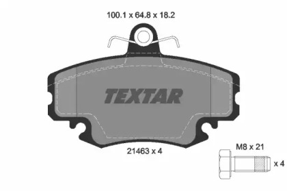 Комплект гальмівних колодок с 4 шт. дисків TEXTAR 2146306