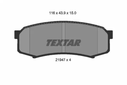 Комплект гальмівних колодок с 4 шт. дисків TEXTAR 2194701