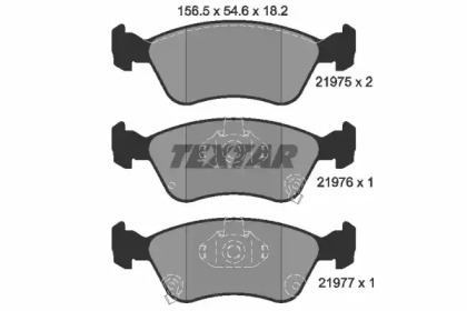 Комплект гальмівних колодок з 4 шт. дисків TEXTAR 2197502