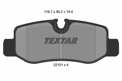 Колодки гальмівні (задні) MB Vito (W447) 14- (Brembo) Q+ TEXTAR 2210101