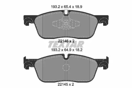 Колодки гальмівні (передні) Land Rover Discovery/Range Rover 2.0D 11- (Teves) Q+ TEXTAR 2214601