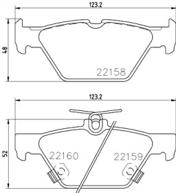 Колодки гальмівні (задні) Subaru Impreza/Outback/Legacy 14- (Akebono) Q+ TEXTAR 2215801