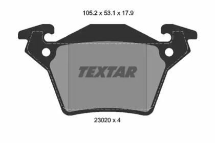Комплект гальмівних колодок з 4 шт. дисків TEXTAR 2302001