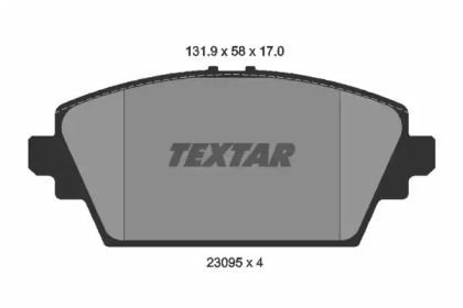 Комплект гальмівних колодок с 4 шт. дисків TEXTAR 2309501