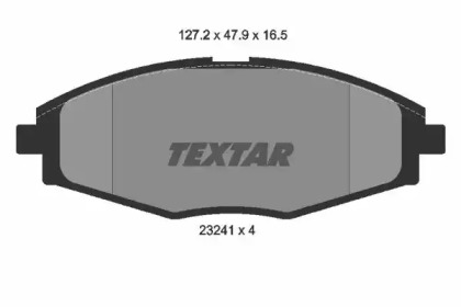 Комплект гальмівних колодок з 4 шт. дисків TEXTAR 2324102