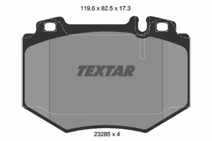 Комплект гальмівних колодок з 4 шт. дисків TEXTAR 2328501