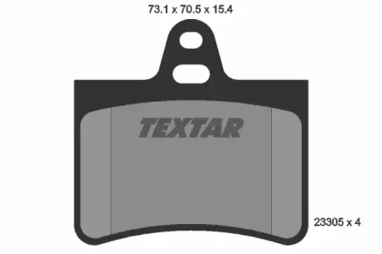 Комплект гальмівних колодок з 4 шт. дисків TEXTAR 2330501