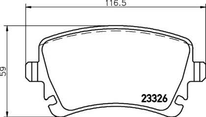 Комплект гальмівних колодок с 4 шт. дисків TEXTAR 2332603