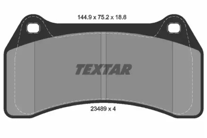 Комплект гальмівних колодок з 4 шт. дисків TEXTAR 2348901