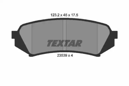 Комплект гальмівних колодок з 4 шт. дисків TEXTAR 2353902