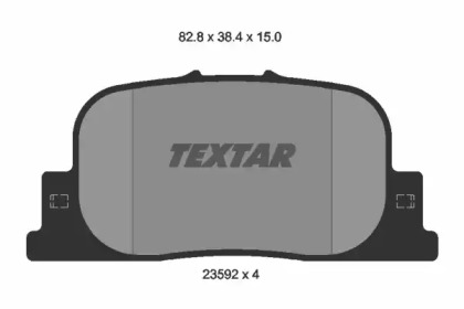 Комплект гальмівних колодок с 4 шт. дисків TEXTAR 2359201