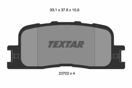 Комплект гальмівних колодок с 4 шт. дисків TEXTAR 2370201