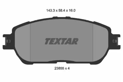 Комплект гальмівних колодок з 4 шт. дисків TEXTAR 2385501